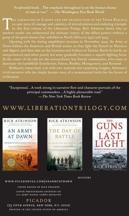 An Army at Dawn- The War in North Africa 1942-1943 Volume One of the Liberation Trilogy by Rick Atkinson